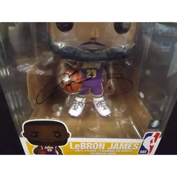 LEBRON JAMES SIGNED JUMBO LAKERS FUNKO 98 COA - Picture 2 of 4